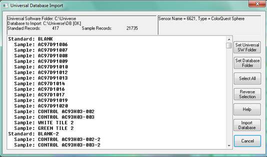 universal database resin